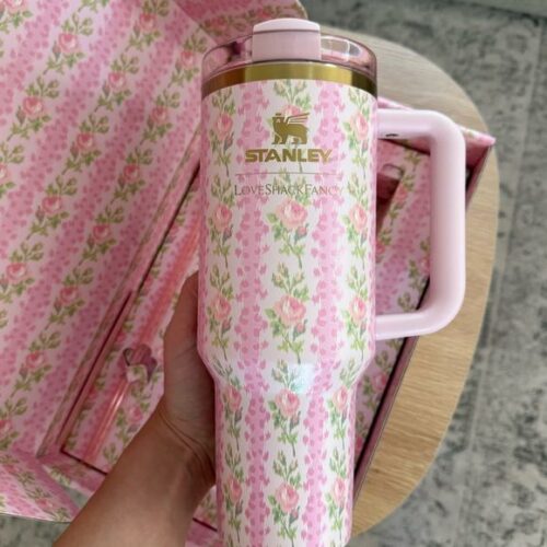 The Stanley X LoveShackFancy Holiday Quencher Blooming Heirloom photo review