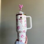 The Stanley X LoveShackFancy Holiday Quencher Ribbon Rosa photo review